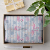 Whimsical Flamingo & Pineapple Pattern Tissuepapier (Geschenk)