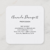 Whimsical Flamingo & Pineapple Pattern Vierkante Visitekaartje (Achterkant)