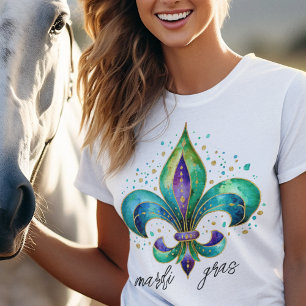 Whimsical Fleur De Lis Voor Mardi Gras T-shirt