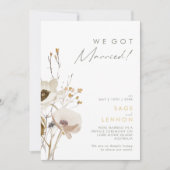 Whimsical Fleur sauvage Elopement Faire-part (Devant)