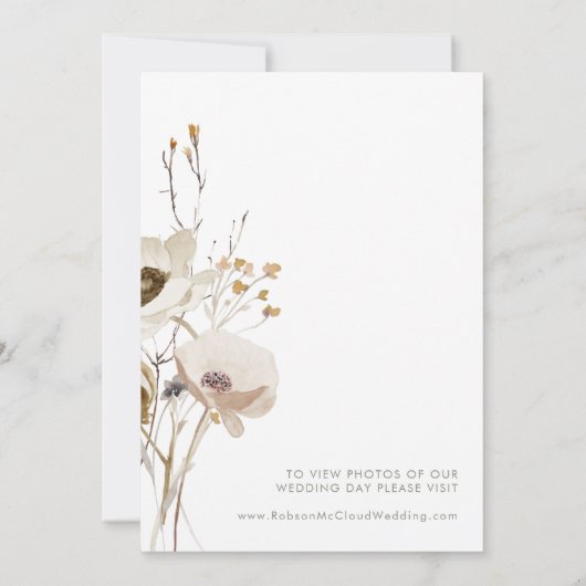 Whimsical Fleur sauvage Elopement Faire-part (Dos)