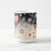 Whimsical Floating Heart Love Magische Mok (Midden)