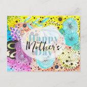 Whimsical Floral Artistic Vibrant Moederdag Briefkaart (Voorkant)