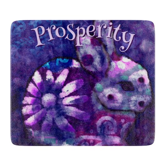 Whimsical Floral Bunny Rabbit Personalized Snijplank (Voorkant)