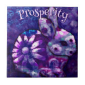 Whimsical Floral Bunny Rabbit Personalized Tegeltje (Voorkant)