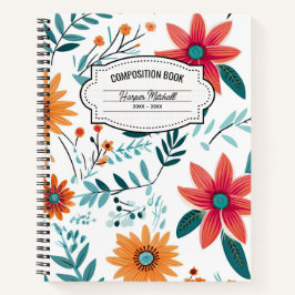 Whimsical Floral Composition Notitieboek