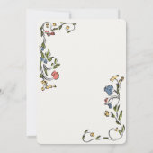 Whimsical Floral Doodle Bridal Shower Invite Kaart (Achterkant)