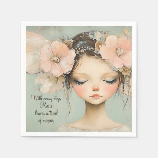 Whimsical Floral Fairy Butterfly Wings Custom Servet