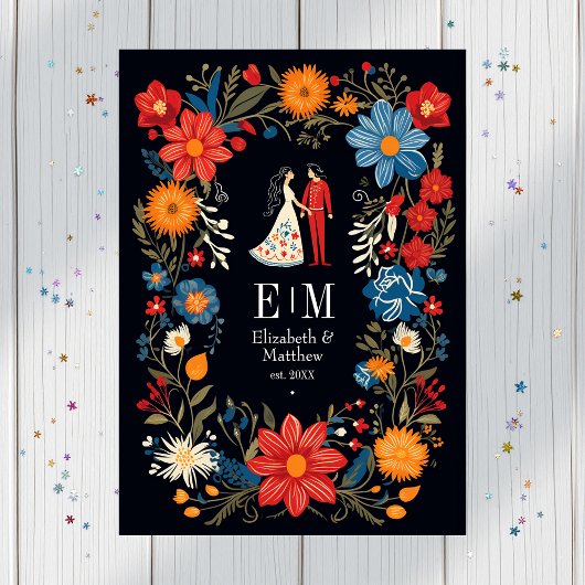 Whimsical Floral Fiesta Wedding Programma