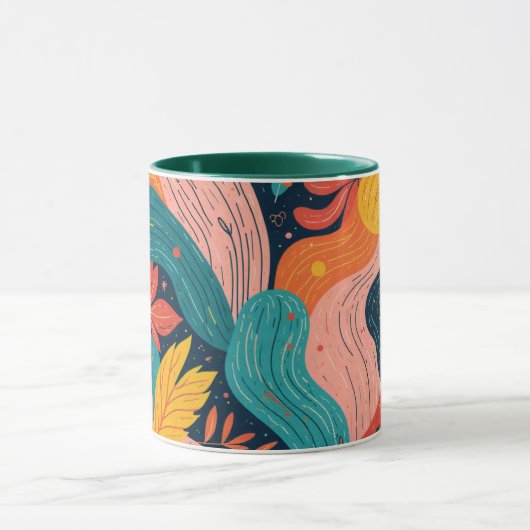 Whimsical Floral Flow Mug (Centre)