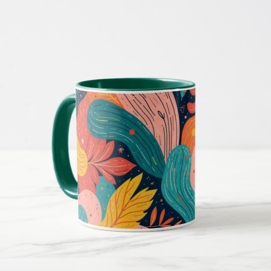 Whimsical Floral Flow Mug (Devant gauche)
