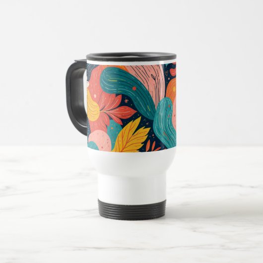 Whimsical Floral Flow Mug (Devant gauche)