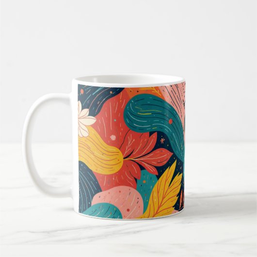 Whimsical Floral Flow Mug (Gauche)