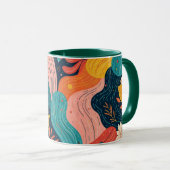 Whimsical Floral Flow Mug Mok (Voorkant rechts)