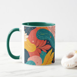 Whimsical Floral Flow Mug Mok