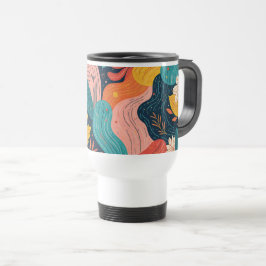 Whimsical Floral Flow Mug Reisbeker