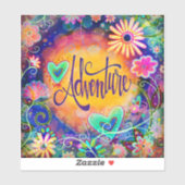 Whimsical Floral Fun  Avontuur Sticker (Vel)