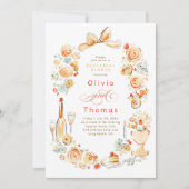 Whimsical Floral Hand Drawn Fall Rehearsal Dinner Kaart (Voorkant)