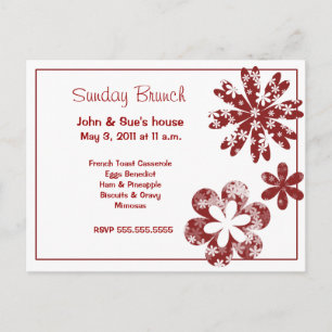 Whimsical Floral Invites Uitnodiging Briefkaart