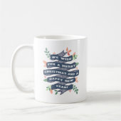 Whimsical Floral kerstbanner Holiday Koffiemok (Links)