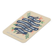 Whimsical Floral kerstbanner Holiday Magneet (Linkerzijde)