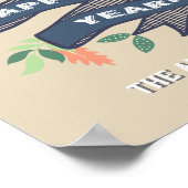 Whimsical Floral kerstbanner Holiday Poster (Hoek)