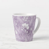 Whimsical Floral Latte Mug Latte Mok (Rechterhoek)