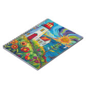 Whimsical Floral Light House Notitieboek (Linkerzijde)