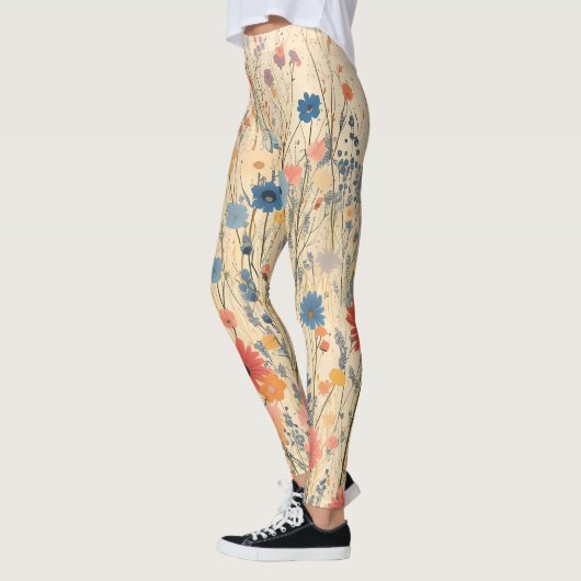 Whimsical Floral Pattern Leggings (Links)