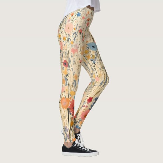 Whimsical Floral Pattern Leggings (Rechts)