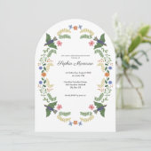 Whimsical floral Retirement Party Kaart (Staand voorkant)