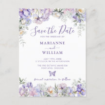 Whimsical Floral Romantische Bruiloft Save the Dat
