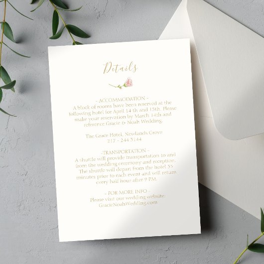 Whimsical Floral Roos & Ivoor Wedding Details