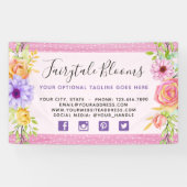 Whimsical Floral Rozen & Rustic Pink Wood Girly Spandoek (Horizontaal)