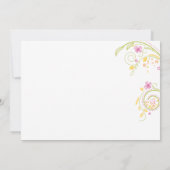 Whimsical Floral Sweet 16 Anniversaire Invitation (Dos)