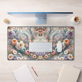 Whimsical Floral Swirls in Pastel Bureaumat