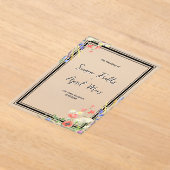 Whimsical Floral waterverf bruiloft Acryl Uitnodigingen (Laagn)