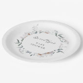 Whimsical Floral Wildflower Spring Baby shower Pap Papieren Bordje (Gekanteld)