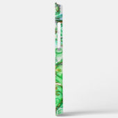 WHIMSICAL FLOURISHES bright blauwgroen green white Case-Mate iPhone Case (Achterkant / Links)