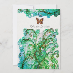 WHIMSICAL FLOURISHES bright blue green Pearl Kaart