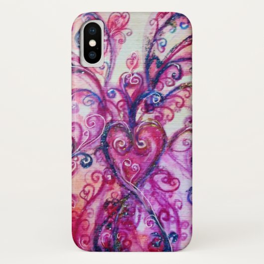 WHIMSICAL FLOURISHES bright roze red paars Case-Mate iPhone Case (Achterkant)