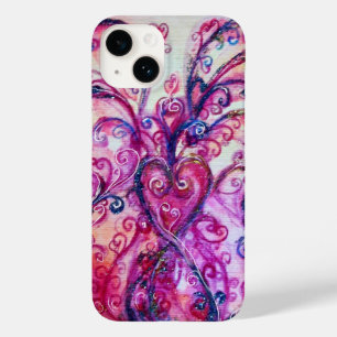 WHIMSICAL FLOURISHES bright roze red paars Case-Mate iPhone 14 Hoesje