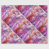 WHIMSICAL FLOURISHES helder rood roze wit Cadeaupapier (Vlak)