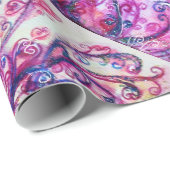 WHIMSICAL FLOURISHES helder rood roze wit Cadeaupapier (Rol Hoek)