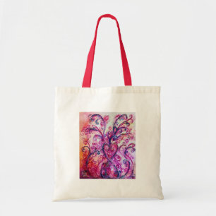 WHIMSICAL FLOURISHES heldere roze paars wit Tote Bag