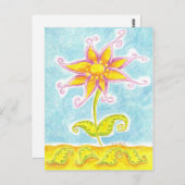 Whimsical Flower Briefkaart (Voorkant / Achterkant)