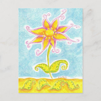Whimsical Flower Briefkaart