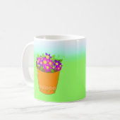 Whimsical Flower Pot Koffiemok (Voorkant links)
