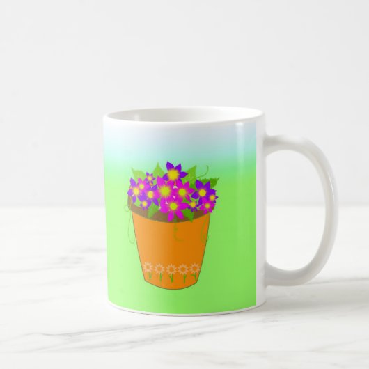 Whimsical Flower Pot Koffiemok (Rechts)