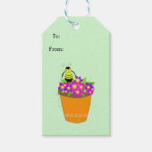Whimsical Flower Pot met bijen Cadeaulabel (Voorkant)